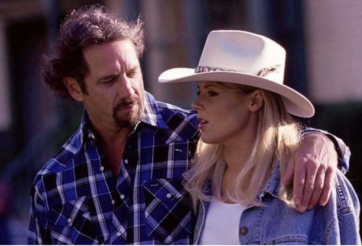 Anita Cochran in a white cowboy hat